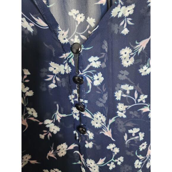 LC Lauren Conrad Sheer Popover Blouse, Medium - Picture 4 of 7